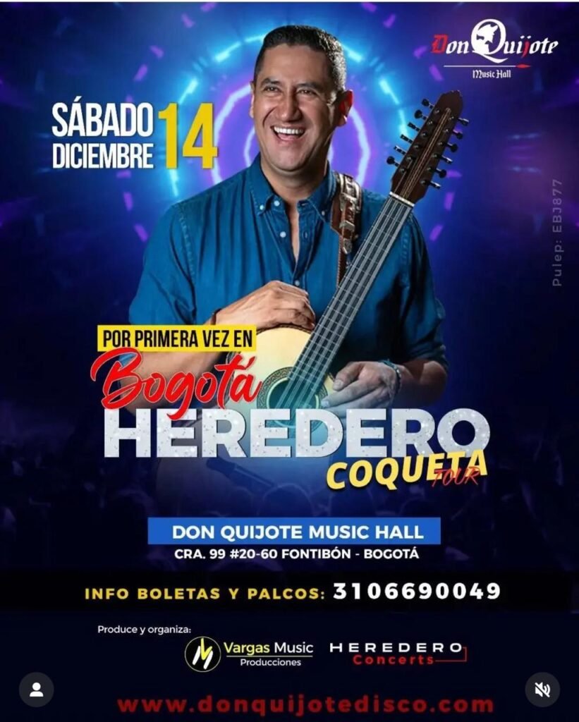 VIP -HEREDERO Coqueta Tour - Don Quijote Music Hall