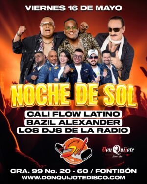 BARRA LIBRE NOCHE DE SOL 16 MAYO -[vlr x pers]