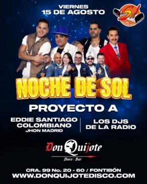 Noche de Sol- 15 Agosto -MESAX4-(vlr x pers)