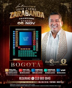 PALCO X2-X4-JUAN CARLOS ZARABANDA -vlr x pers - Imagen 2